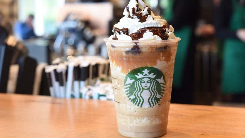 Caramel Cocoa Cluster Frappuccino® Blended Coffee.